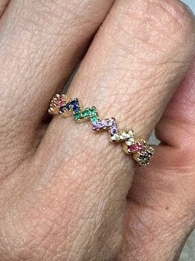 Stainless steel gold ring